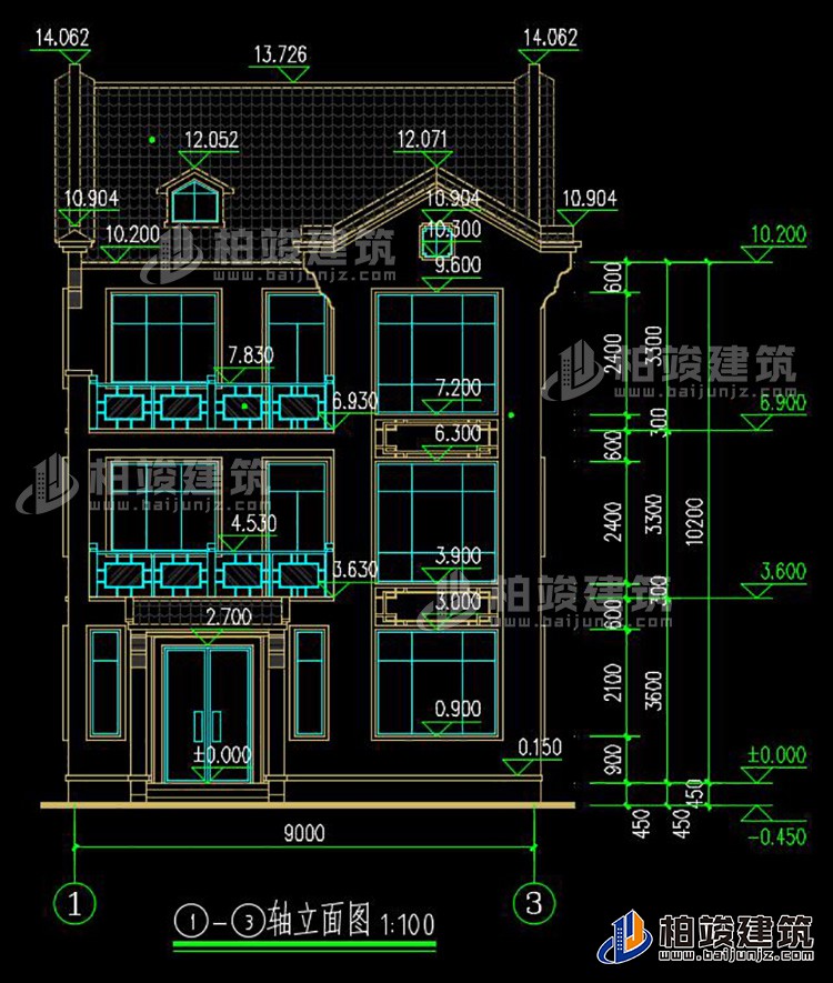 正立面图