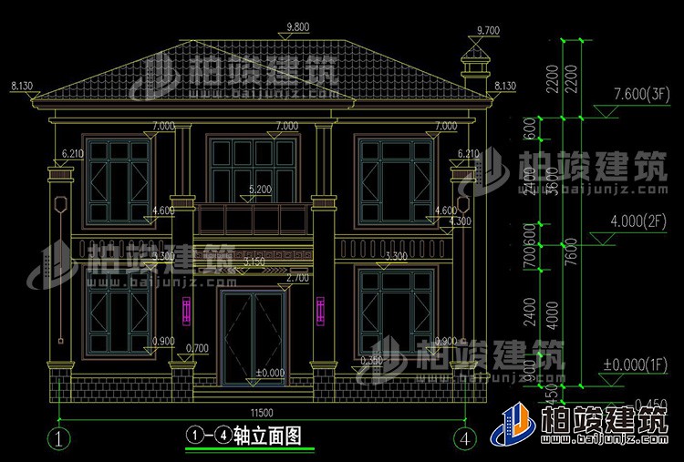 正立面图